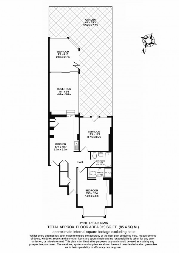 Floorplan for Dyne Road, Kilburn NW6