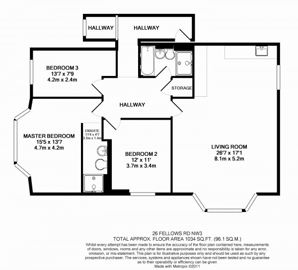 Floorplan for Fellows Road, Belsize Park NW3