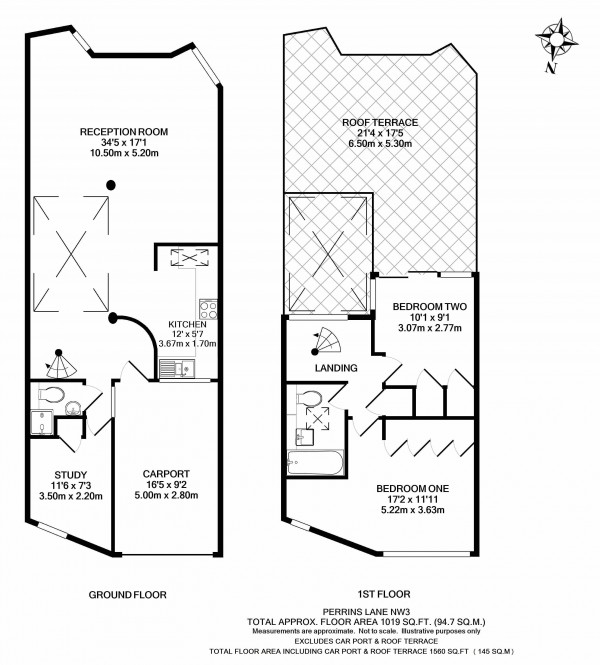 Floorplan for Perrins Lane, Hampstead NW3