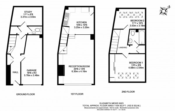 Floorplan for Elizabeth Mews, Belsize Park NW3