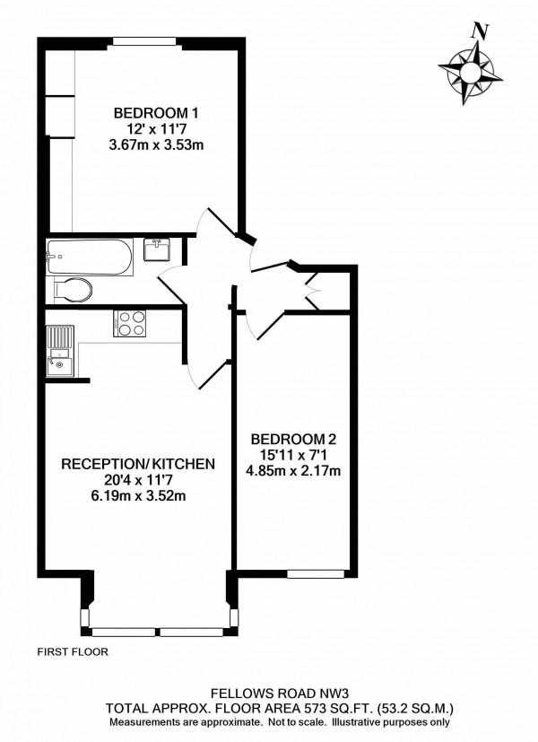 Floorplan for Fellows Road, Belsize Park NW3