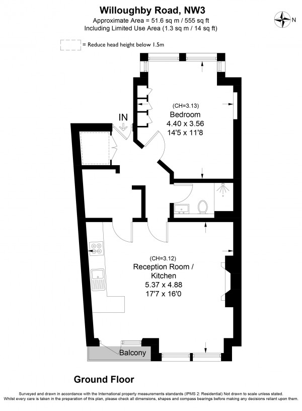 Floorplan for Willoughby Road, Hampstead NW3