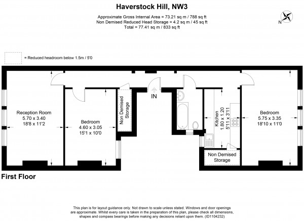 Floorplan for Haverstock Hill, Belsize Park NW3