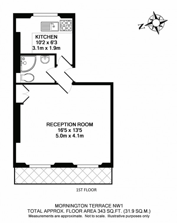 Floorplan for Mornington Terrace, Camden NW1