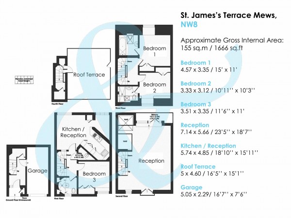 Floorplan for St James's Terrace Mews, St Johns Wood NW8