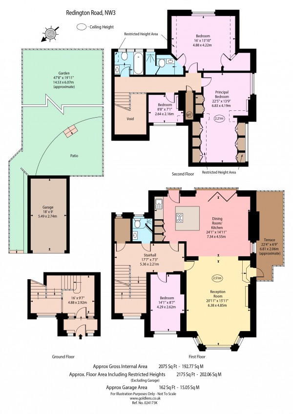 Floorplan for Redington Road, Hampstead NW3