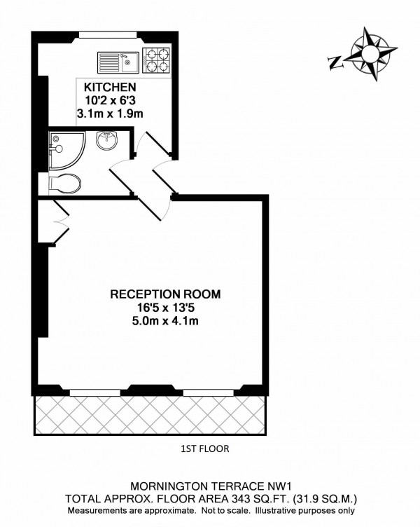 Floorplan for Mornington Terrace, London NW1