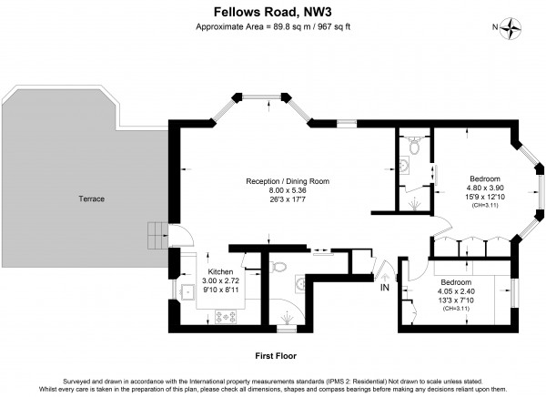 Floorplan for Fellows Road, Belsize Park NW3