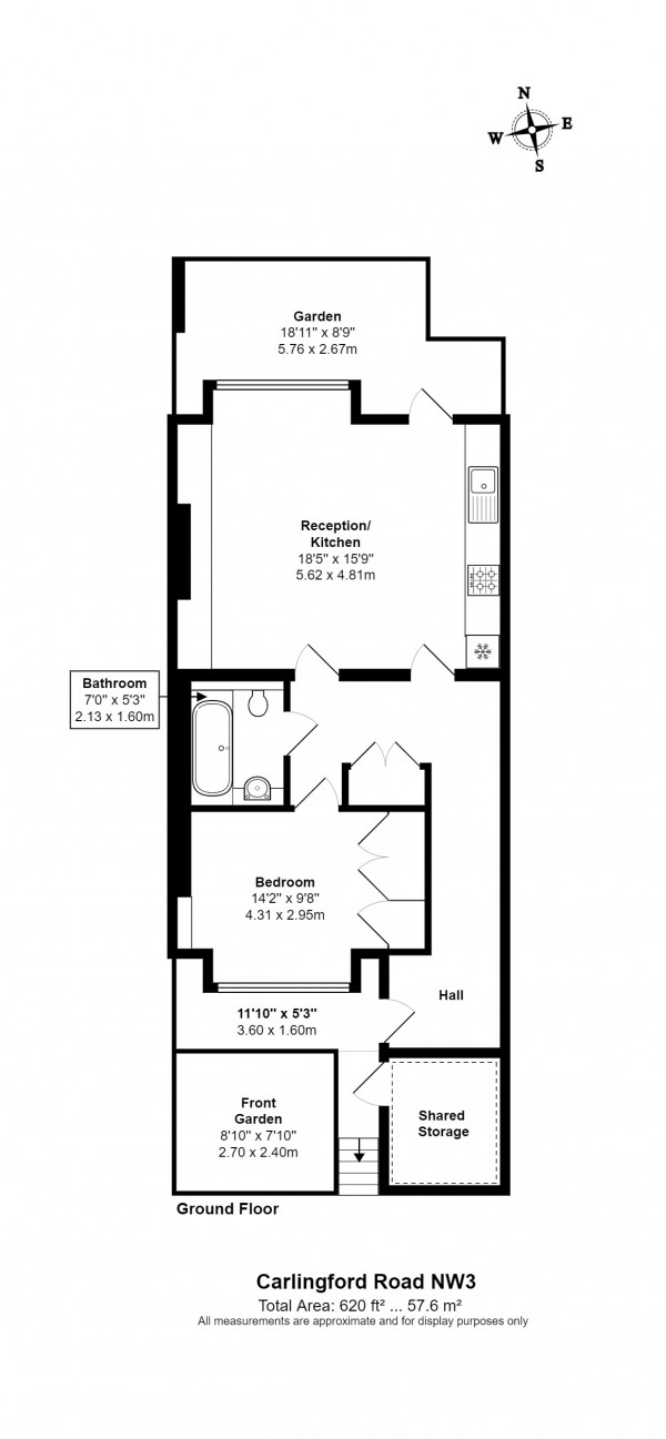 Floorplan for Carlingford Road, Hampstead NW3