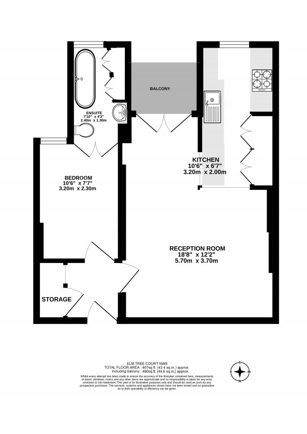 Floorplan for Elm Tree Court Elm Tree Road, St Johns Wood NW8